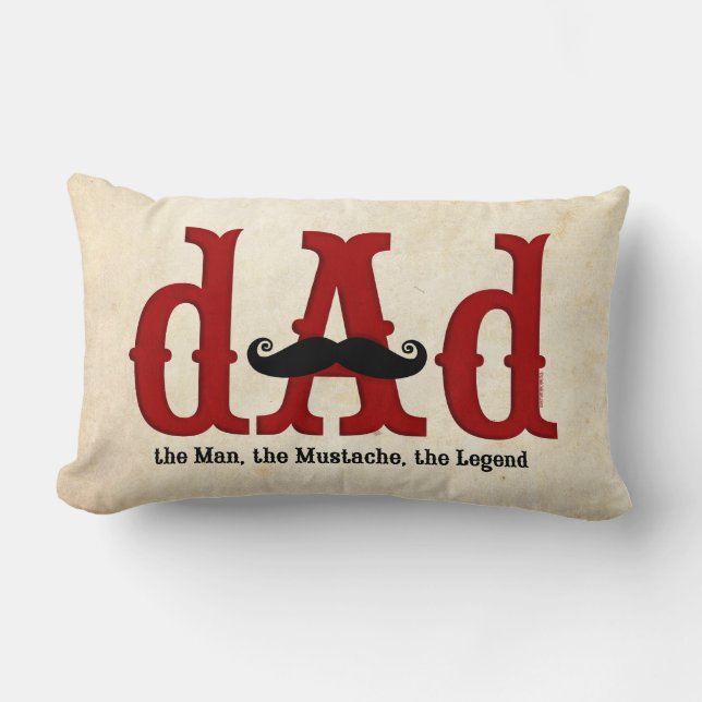 Mustache Dad Pillow Kussen (Voorkant)