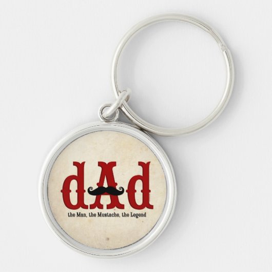 Mustache Dad Sleutelhanger (Voorkant)