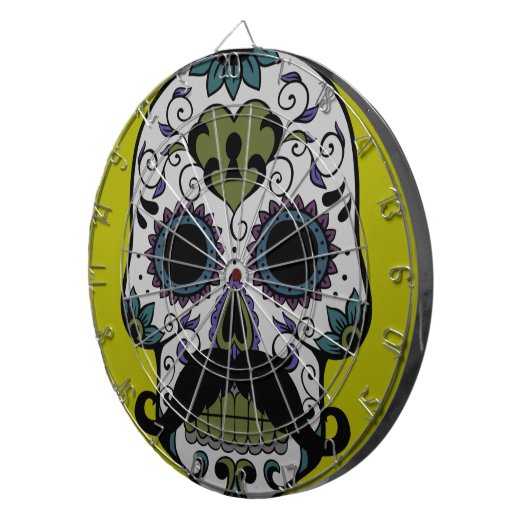 Mustache Dag van de dood Dartbord (Voorkant Rechts)