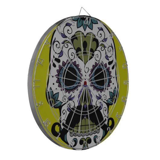 Mustache Dag van de dood Dartbord (Voorkant Links)