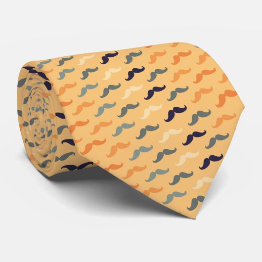 Mustache Dapper Pattern Necktie Tie Stropdas (Opgerold)