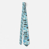 Mustache Dapper Pattern Necktie Tie Stropdas (Achterkant)