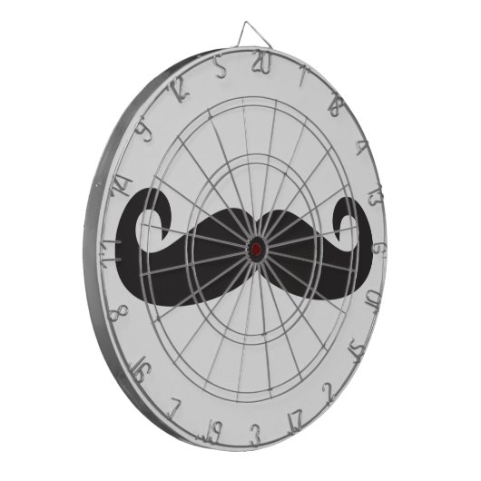 Mustache Dartbord (Voorkant Links)