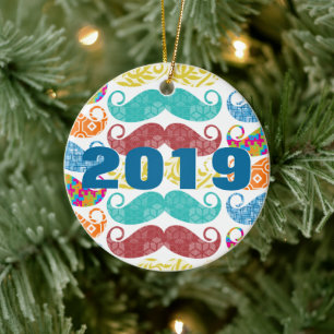 Mustache de heer Hipster Lil Man Baby Keramisch Ornament