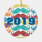 Mustache de heer Hipster Lil Man Baby Keramisch Ornament (Voorkant)