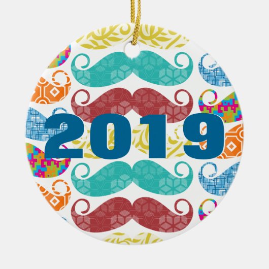 Mustache de heer Hipster Lil Man Baby Keramisch Ornament (Voorkant)