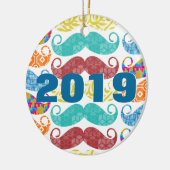 Mustache de heer Hipster Lil Man Baby Keramisch Ornament (Links)