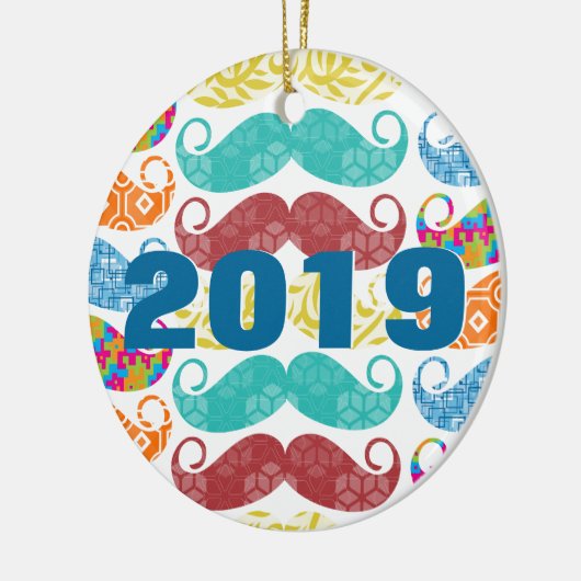 Mustache de heer Hipster Lil Man Baby Keramisch Ornament (Links)