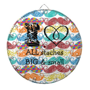 Mustache de heer Hipster  Retro Dartbord