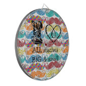 Mustache de heer Hipster Retro Dartbord (Voorkant Links)