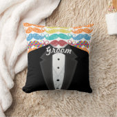 Mustache de heer Hipster  Retro Groom Kussen (Deken)