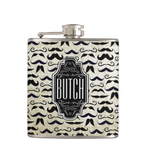 Mustache de heer Hipster  Retro Heupfles