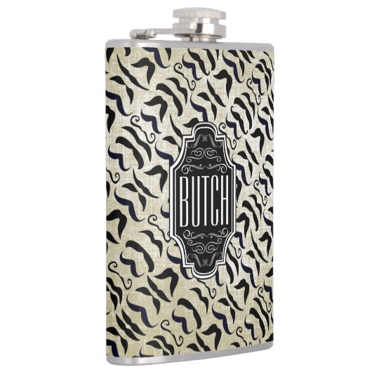 Mustache de heer Hipster Retro Heupfles (Rechts)