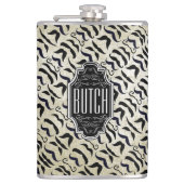 Mustache de heer Hipster Retro Heupfles (Voorkant)