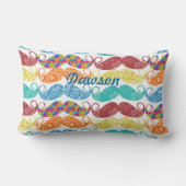 Mustache de heer Hipster  Retro Kussen (Achterkant)