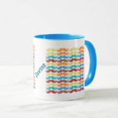 Mustache de heer Hipster  Retro Mok (Voorkant rechts)