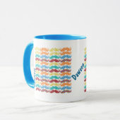 Mustache de heer Hipster  Retro Mok (Voorkant links)