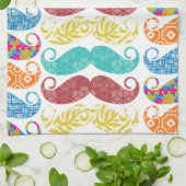 Mustache de heer Hipster Retro Theedoek (Gevouwen)