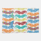 Mustache de heer Hipster Retro Theedoek (Horizontaal)