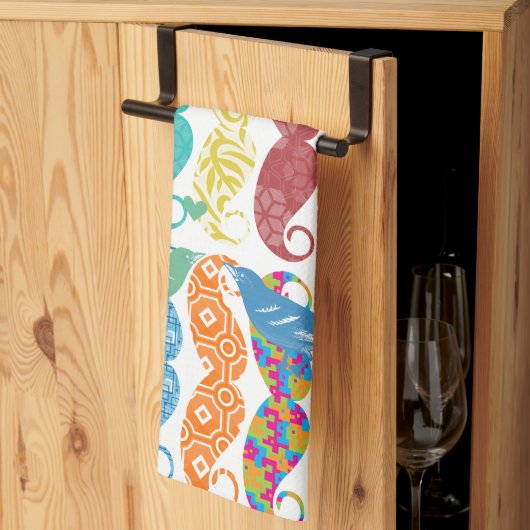 Mustache de heer Hipster Retro Theedoek (Derde Gevouwen)