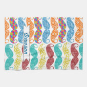 Mustache de heer Hipster  Retro Theedoek (Horizontaal)