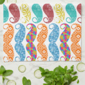 Mustache de heer Hipster  Retro Theedoek (Gevouwen)