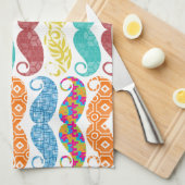 Mustache de heer Hipster  Retro Theedoek (Quarter Fold)