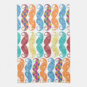 Mustache de heer Hipster  Retro Theedoek (Verticaal)