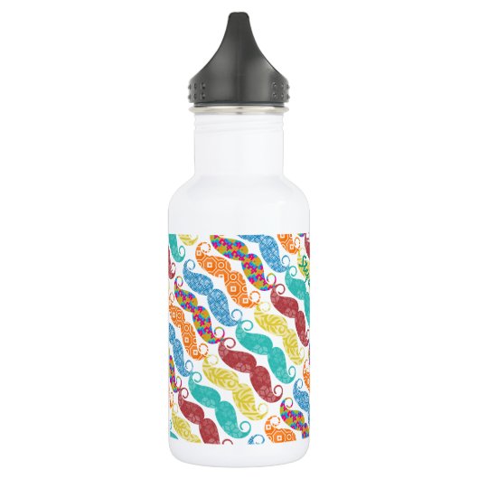 Mustache de heer Hipster  Retro Waterfles (Links)