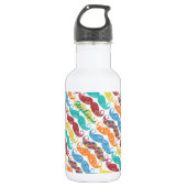 Mustache de heer Hipster  Retro Waterfles (Voorkant)