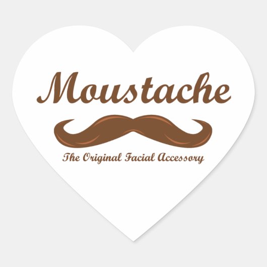 Mustache - de originele uitrusting hart sticker (Voorkant)