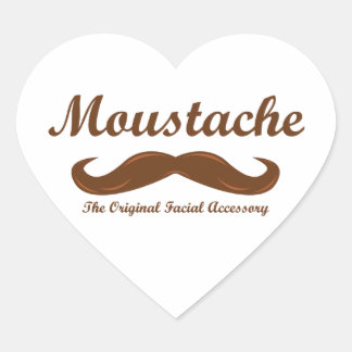 Mustache - de originele uitrusting hart sticker
