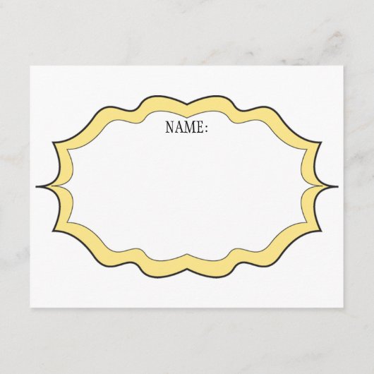 Mustache Diaper Raffle Ticket Informatiekaartje (Achterkant)