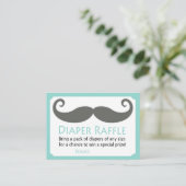 Mustache Diaper Raffle Tickets (Staand voorkant)