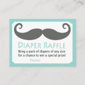 Mustache Diaper Raffle Tickets (Voorkant)