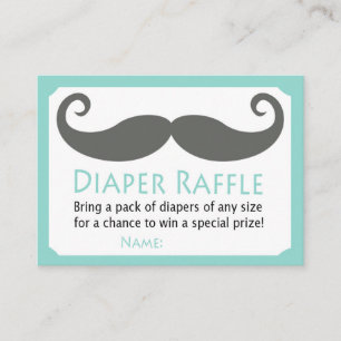Mustache Diaper Raffle Tickets