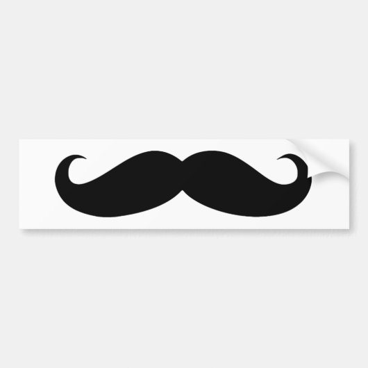 Mustache Disguise Funny Bumpersticker (Voorkant)