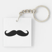 Mustache Disguise Funny Sleutelhanger (Achterkant)