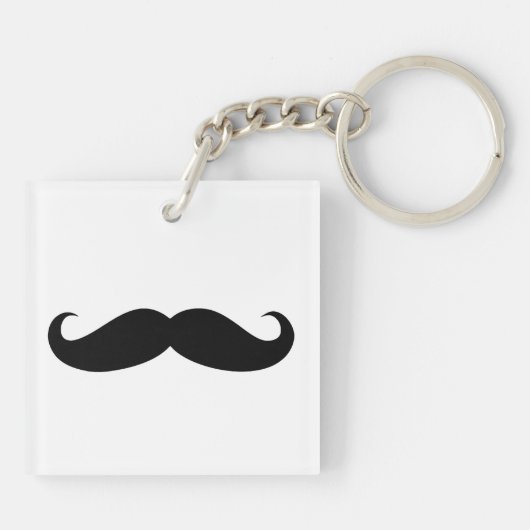 Mustache Disguise Funny Sleutelhanger (Achterkant)