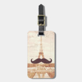 Mustache Eiffel Tower Bagagelabel (Voorkant verticaal)