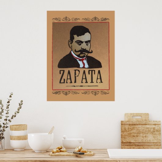 Mustache - Emiliano Zapata Poster (Keuken)