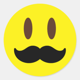 Mustache Emoji Man Stickers