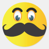 Mustache Emoji Sticker (Voorkant)
