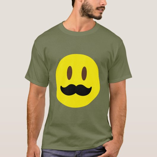 Mustache Emoji T-Shirt (Voorkant)