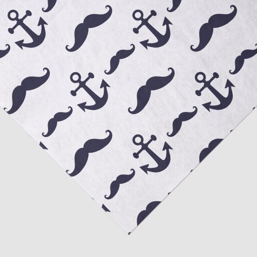 Mustache en anker tissuepapier (Detail)