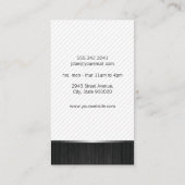 Mustache en Barber Blade Punch Card Visitekaartje (Achterkant)