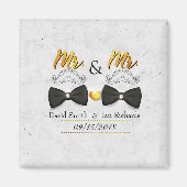 Mustache en boog voor Mr. en Mr. Magneet (Voorkant)