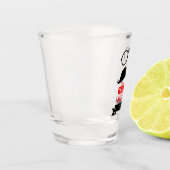 Mustache en Eye Glasses Vaderdag Shot Glas (Links)