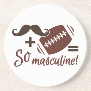 Mustache en Football onderzetter