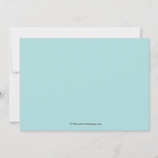 Mustache en Lips Aqua Stripe Save the Date Cards (Achterkant)